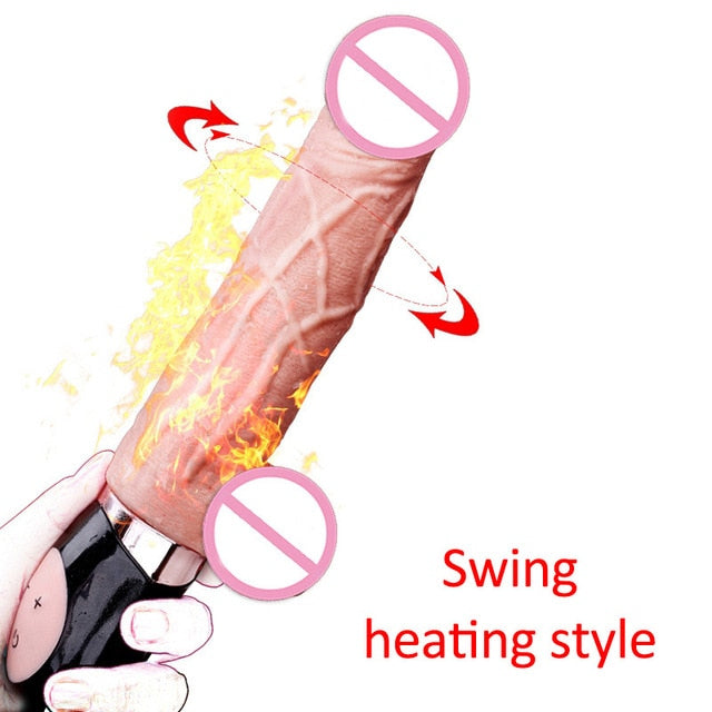 Heating Realistic Dildo Vibrator